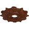 Ekena Millwork Preston Ceiling Medallion (Canopies up to 4"), 17 1/2"OD x 4"ID x 1"P, Burnished Mahogany Crackle CM17PRBMC - alternate 2